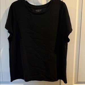 Lane Bryant Black Short Sleeve Top